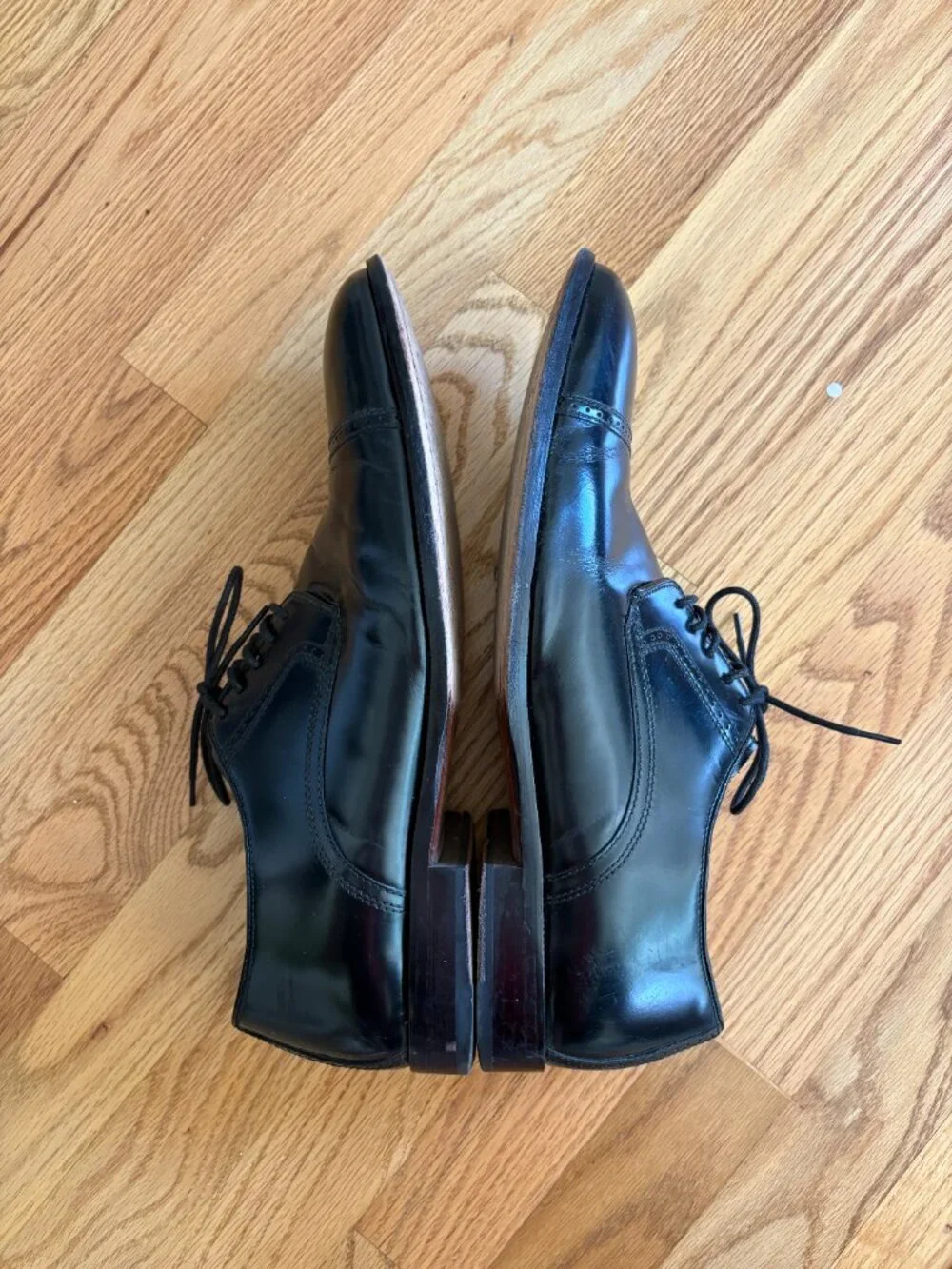 Johnston & Murphy Bradford Cap Toe Black Dress Shoes - size 13